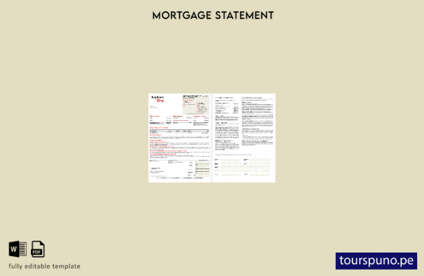 listo para imprimir extracto de hipoteca del banco KeyBank de Ohio de EE. UU. en